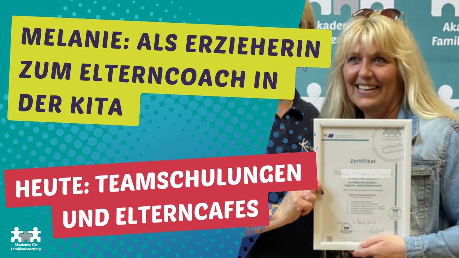 Melanie, von der Erzieherin zur Trainerin