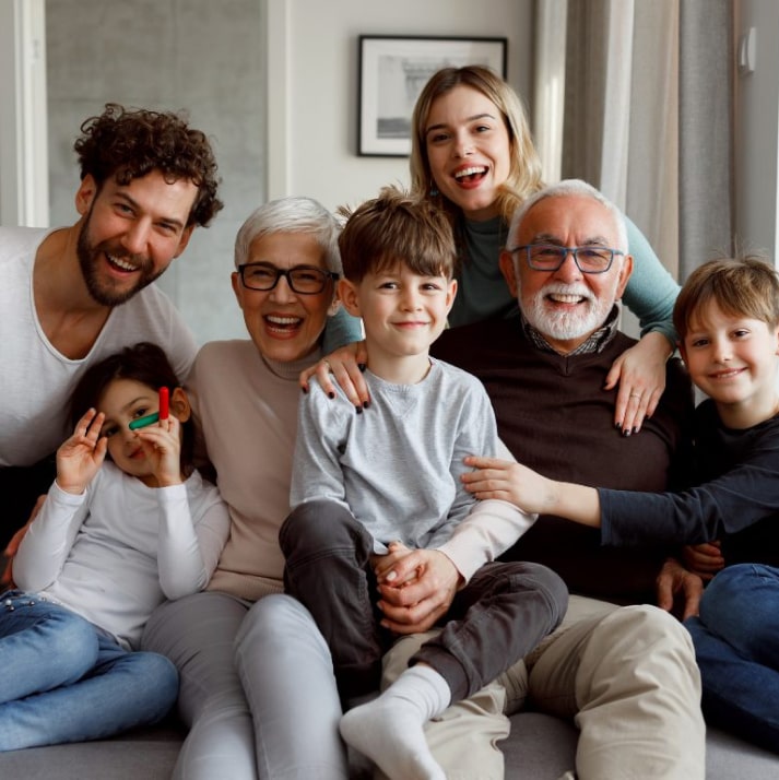 Eine glückliche Familie, wie du sie als Coach begleitest
