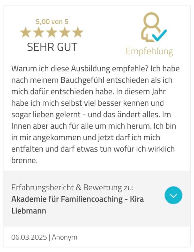 Bewertung einer Teilnehmerin