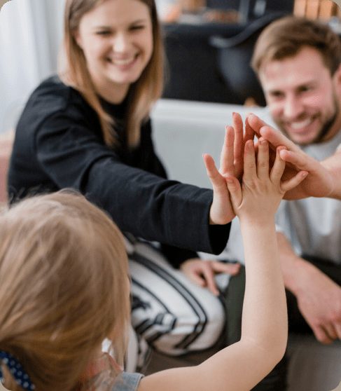 Eine Familie, die wieder als Team zusammenfindet